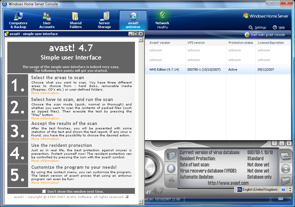 დასახელება:Avast Pro v4.7.1001 ტიპი:ანტივირუსი გამოშვების წელი:2007 ად.რეცე